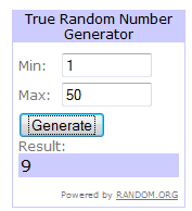 The Random Picked number is…
