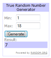 Giveaway Winning Twitter Comment Number