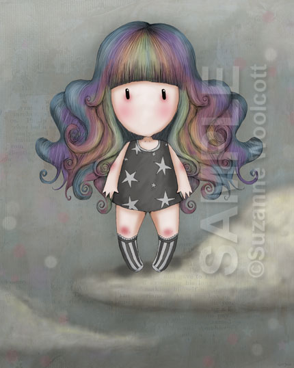 Gorjuss "Rainbow Girl" - View ALL the Gorjuss artworks at www.SuzanneWoolcott.com